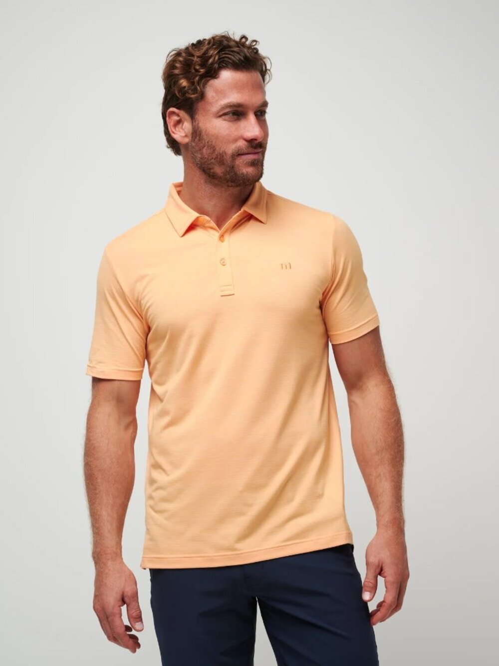 NWT Travis Mathew HEATER golf polo shirt Apricot Medium travismathew BRAND NEW